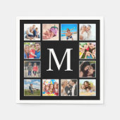 Aangepast fotocollage, speciaal aangepast zwart servet (Voorkant)