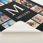 Aangepast fotocollage, speciaal aangepast zwart sherpa deken (3/4)