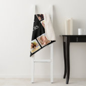 Aangepast fotocollage, speciaal aangepast zwart sherpa deken (In situ)