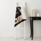 Aangepast fotocollage, speciaal aangepast zwart sherpa deken (In situ)