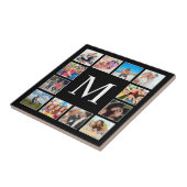 Aangepast fotocollage, speciaal aangepast zwart tegeltje (Zijkant)