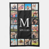 Aangepast fotocollage, speciaal aangepast zwart theedoek (Verticaal)