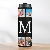 Aangepast fotocollage, speciaal aangepast zwart thermosbeker