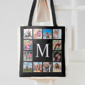 Aangepast fotocollage, speciaal aangepast zwart tote bag