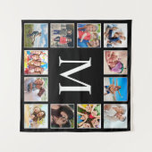 Aangepast fotocollage, speciaal aangepast zwart wandkleed (Voorkant (horizontaal))