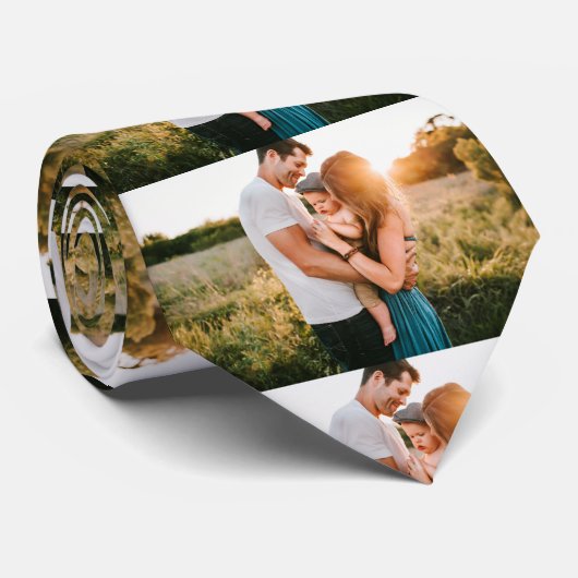 Aangepast fotocollage stropdas (Opgerold)