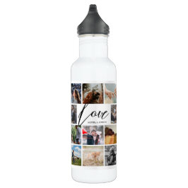 Aangepast fotocollage Valentijn voor moderne liefd Waterfles