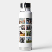 Aangepast fotocollage Valentijn voor moderne liefd Waterfles (Rechts)