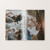 Aangepast fotocollage van 3 families legpuzzel (Horizontaal)