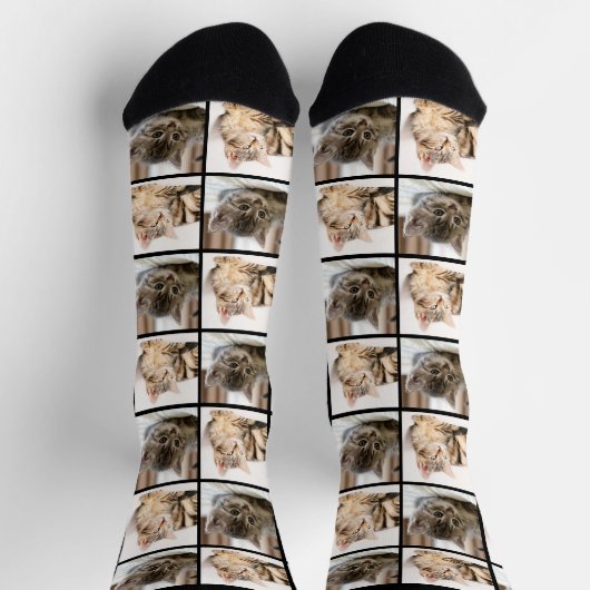 Aangepast fotocollage voor Pet Cat Sokken (Top)