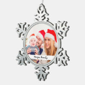 Aangepast fotodecor tin sneeuwvlok ornament (Rechts)