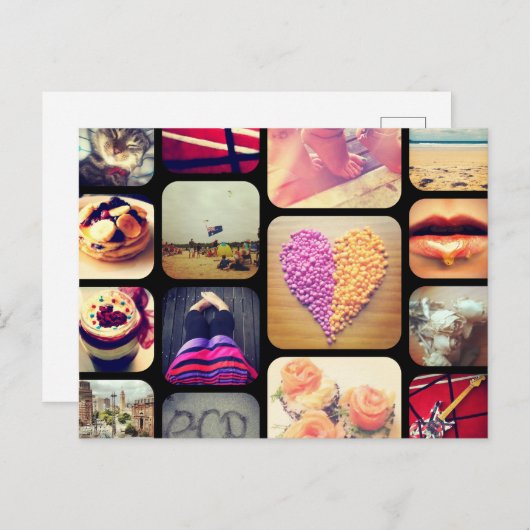 Aangepast fotodiagram briefkaart (Voorkant / Achterkant)