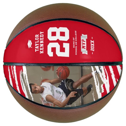 Aangepast fotoeinde van seizoen MVP Red Basketbal (Voorkant)