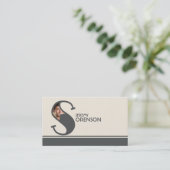 Aangepast fotofotopapier met Letter S-monogram Visitekaartje (Staand voorkant)