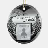 Aangepast fotogedenkteken keramisch ornament (Links)