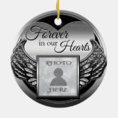 Aangepast fotogedenkteken keramisch ornament (Achterkant)