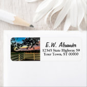 Aangepast fotogezin of modern Logo-retouradres Etiket (Insitu)