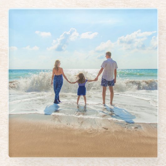 Aangepast fotoglas Onderzetter je favoriete foto's Glazen Onderzetter (Voorkant)