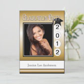 Aangepast fotogoud met een moderne Fun Graduation  Kaart (Staand voorkant)