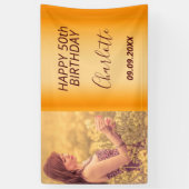 Aangepast fotogoud op feestdag moderne glazen spandoek (Verticaal)