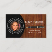 Aangepast fotohout van notaris Public Loan Signing Visitekaartje (Voorkant)