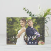 Aangepast fotohuwelijk aankondiging (Staand voorkant)