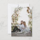 Aangepast fotohuwelijk bedankkaart (Voorkant)