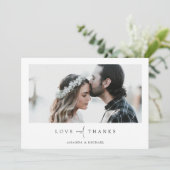 Aangepast fotohuwelijk bedankkaart (Staand voorkant)