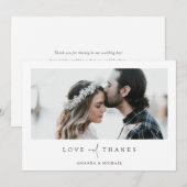 Aangepast fotohuwelijk bedankkaart (Voorkant / Achterkant)