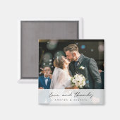 Aangepast fotohuwelijk Bedankt Magnet (Voorkant / Achterkant)