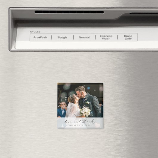 Aangepast fotohuwelijk Bedankt Magnet (Insitu (Vaatwasser))