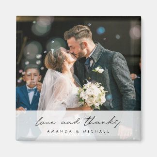 Aangepast fotohuwelijk Bedankt Magnet