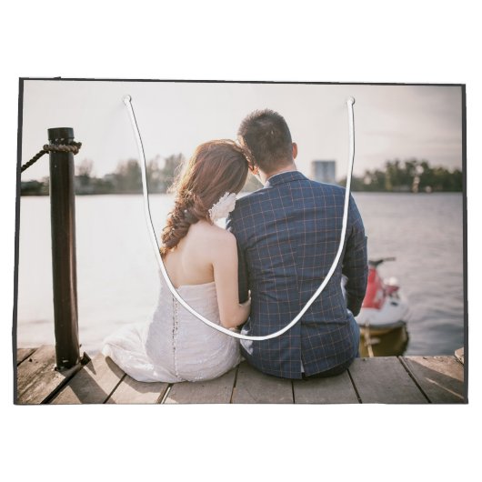 Aangepast fotohuwelijk groot cadeauzakje (Achterkant)