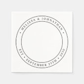 Aangepast fotohuwelijk servet (Voorkant)