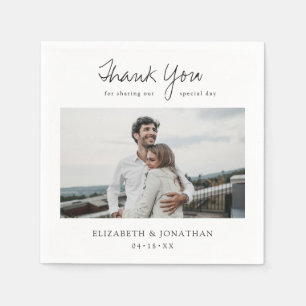 Aangepast fotohuwelijk servet