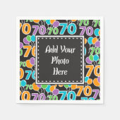 Aangepast fotokleurig 70e geboortedagboek Napkins Servet (Voorkant)