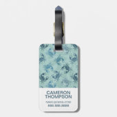 aangepast fotokleurpatroon van krabben bagagelabel (Achterkant verticaal)