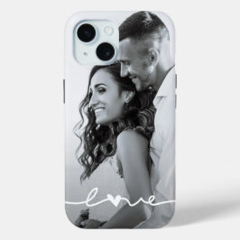 Aangepast fotoliefdesscript iPhone 15 case