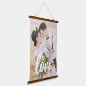 Aangepast fotoliefdesscript hangend wandkleed (Gebogen)