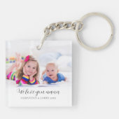 Aangepast fotoliefje jullie Nana Names Jaar Sleutelhanger (Achterkant)
