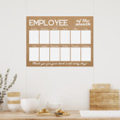 Aangepast fotomedewerker van de maand Kraft Poster (Keuken)