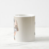 Aangepast fotomeisje en hond koffiemok (Center)