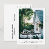 Aangepast fotominimalistisch verplaatst nieuw thui briefkaart (Voorkant / Achterkant)