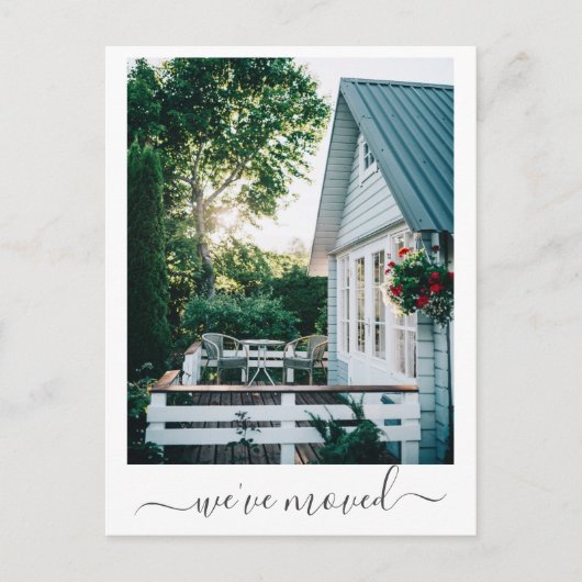 Aangepast fotominimalistisch verplaatst nieuw thui briefkaart (Voorkant)