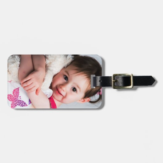 Aangepast fotomodern bagagelabel (Voorkant horizontaal)