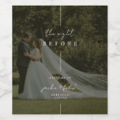 Aangepast fotomodern repetitief welkom wijn etiket (Enkel label)