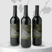 Aangepast fotomodern repetitief welkom wijn etiket