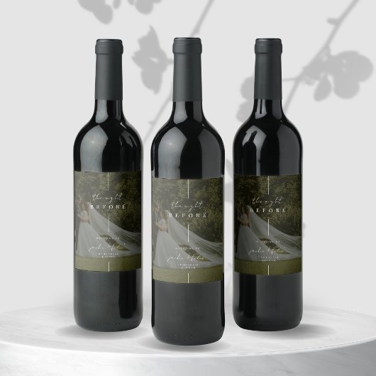 Aangepast fotomodern repetitief welkom wijn etiket