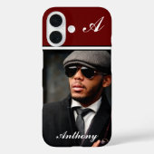 Aangepast fotoMonogram aanpassen Case-Mate iPhone Case (Achterkant)