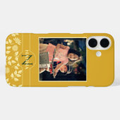 Aangepast fotomonogram, naam patroon Gold Case-Mate iPhone Case (Achterkant (horizontaal))